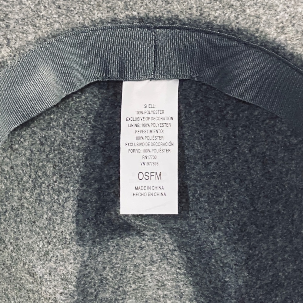 🌟HP🌟Vegan NWT Gray Flannel Fedora - Picture 7 of 7